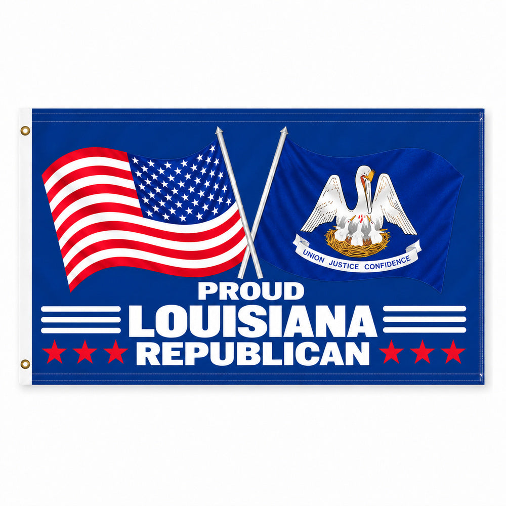 Proud Louisiana Republican Flag 3x5