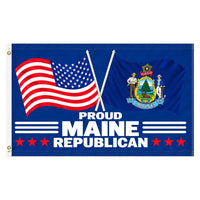 Proud Maine Republican Flag 3x5