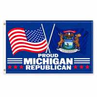 Proud Michigan Republican Flag 3x5