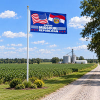 Proud Missouri Republican Flag 3x5 displayed outdoors