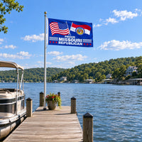 Proud Missouri Republican Flag 3x5 displayed outdoors