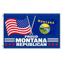 Proud Montana Republican Flag 3x5
