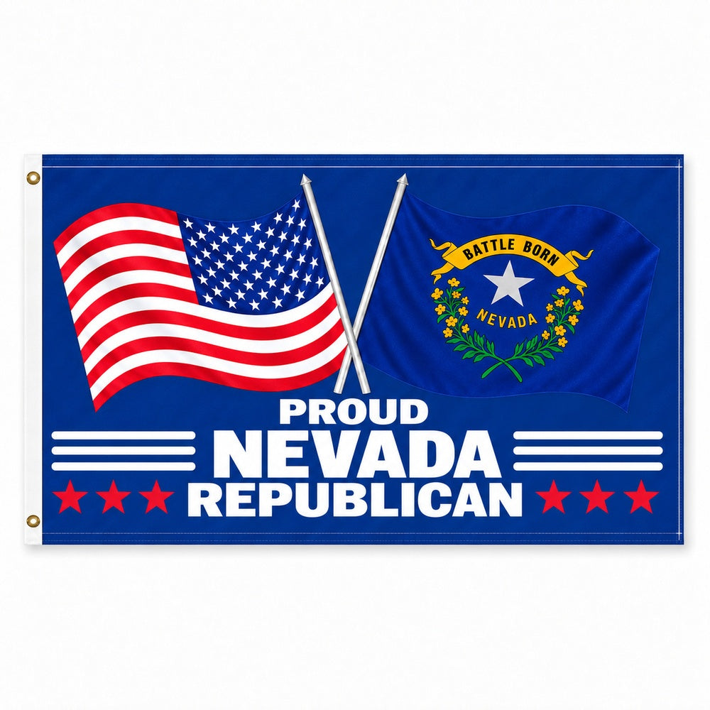 Proud Nevada Republican Flag 3x5