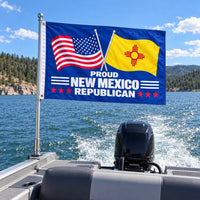 Proud New Mexico Republican Flag 3x5 displayed outdoors