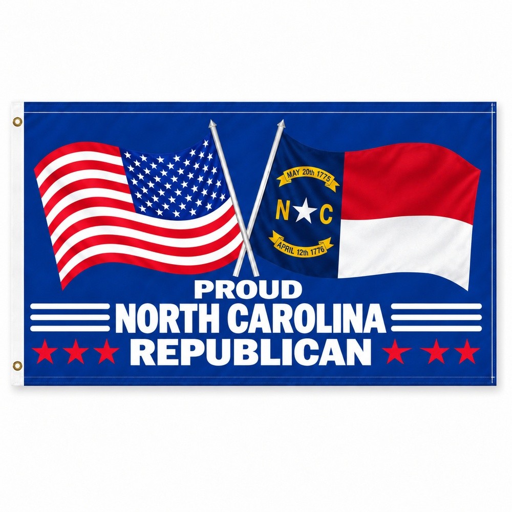 Proud North Carolina Republican Flag 3x5