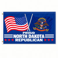 Proud North Dakota Republican Flag 3x5
