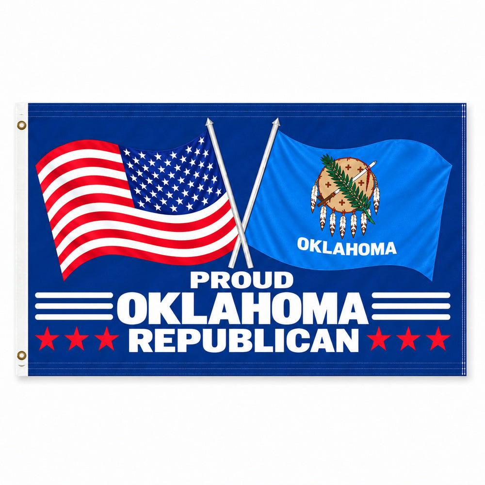 Proud Oklahoma Republican Flag 3x5