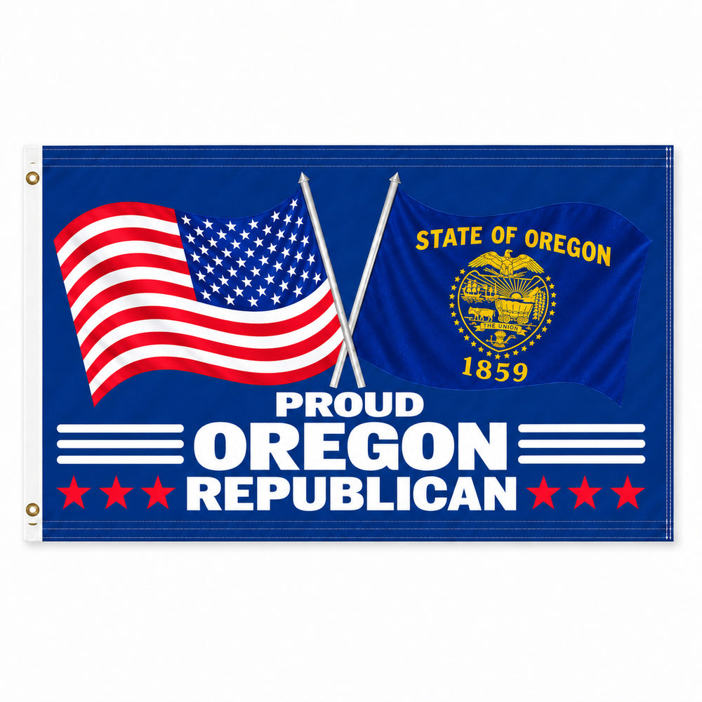 Proud Oregon Republican Flag 3x5