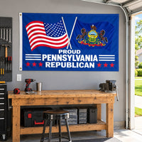Proud Pennsylvania Republican Flag 3x5 displayed outdoors