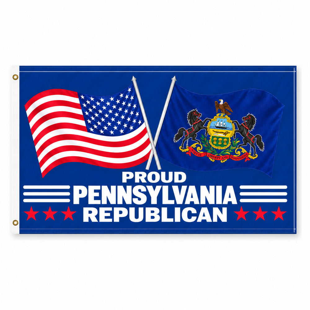 Proud Pennsylvania Republican Flag 3x5