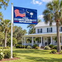 Proud South Carolina Republican Flag 3x5 displayed outdoors