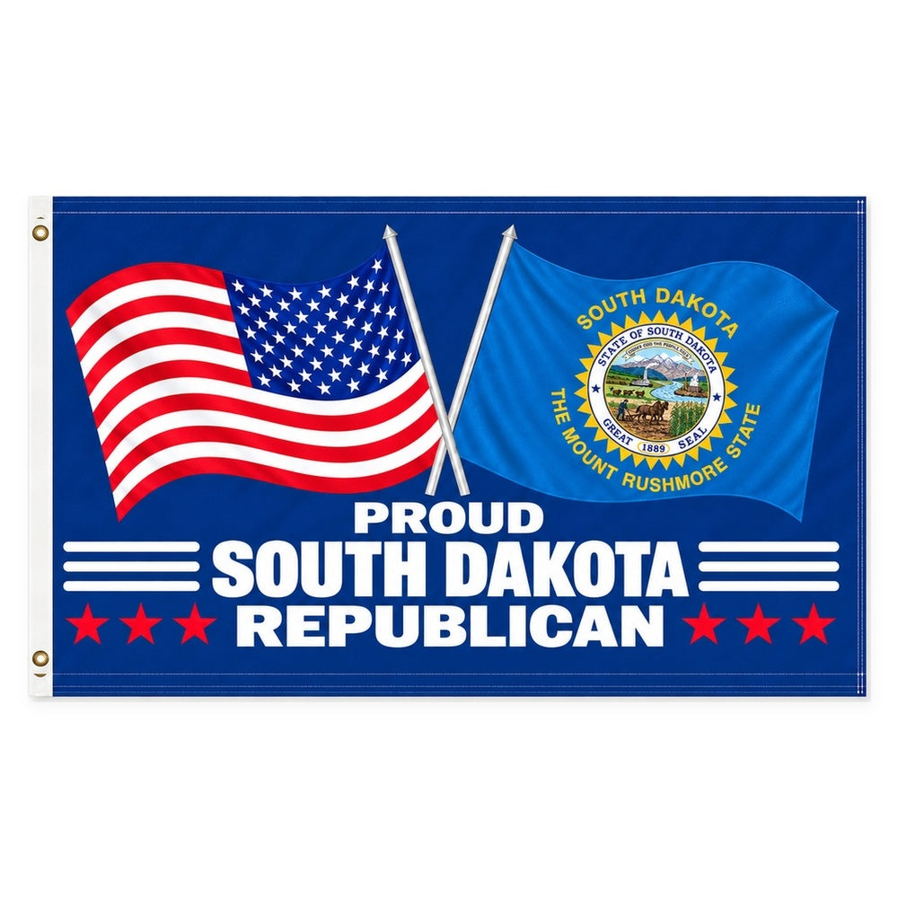 Proud South Dakota Republican Flag 3x5