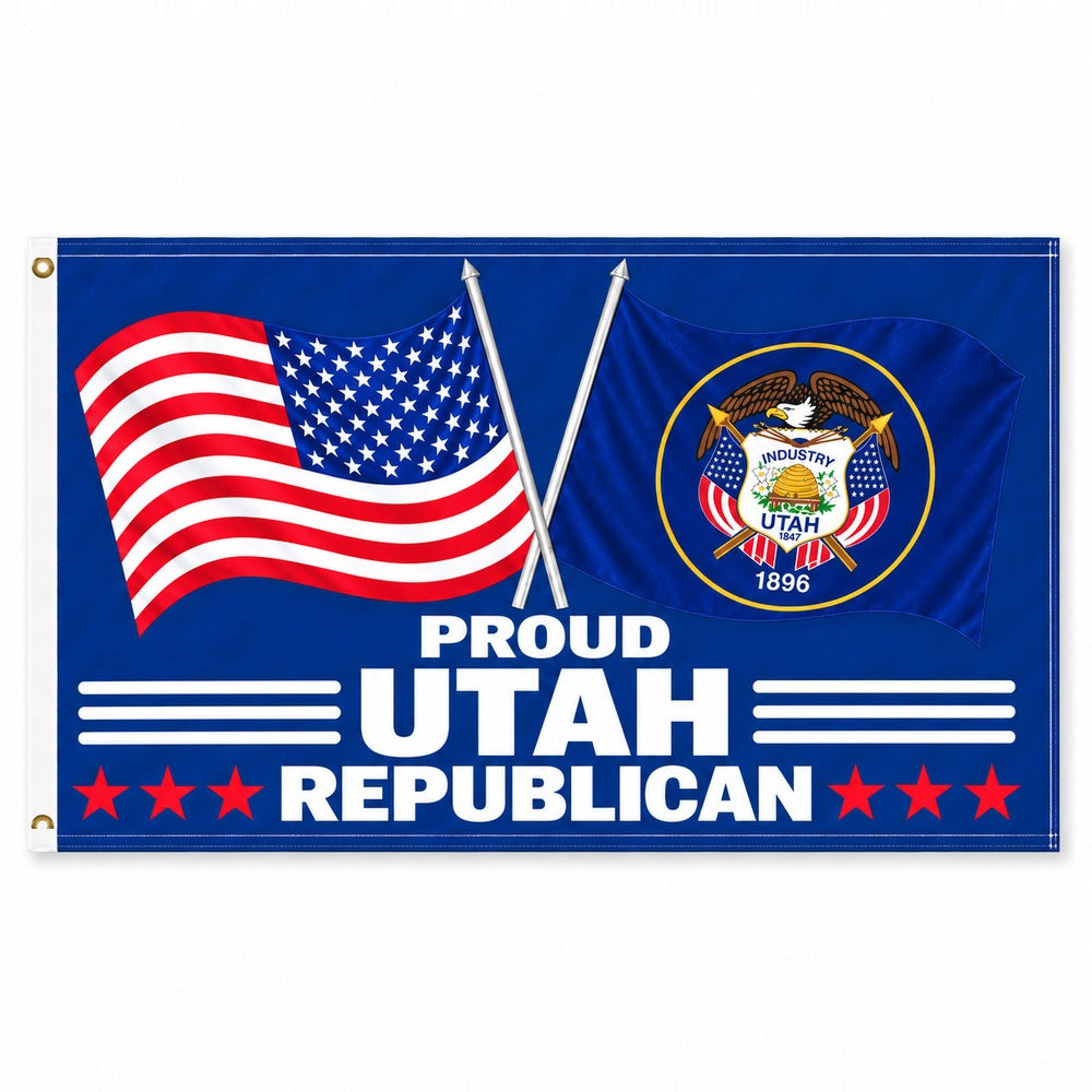 Proud Utah Republican Flag 3x5