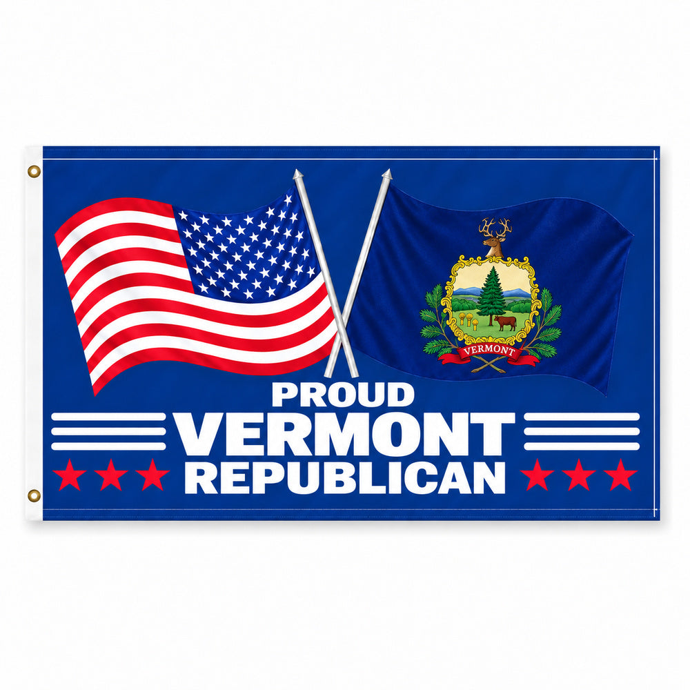 Proud Vermont Republican Flag 3x5