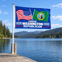 Proud Washington Republican Flag 3x5 displayed outdoors