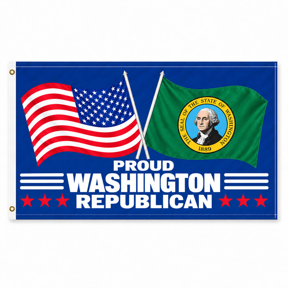 Proud Washington Republican Flag 3x5