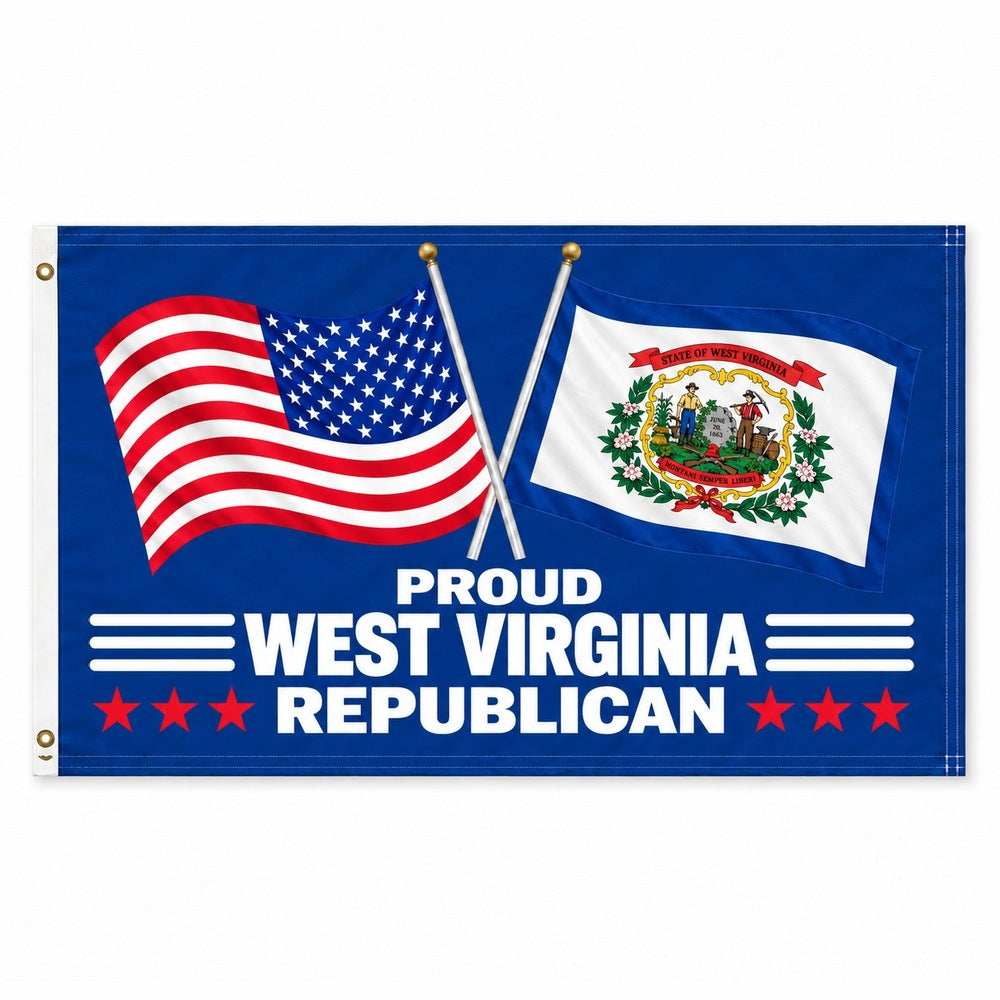 Proud West Virginia Republican Flag 3x5