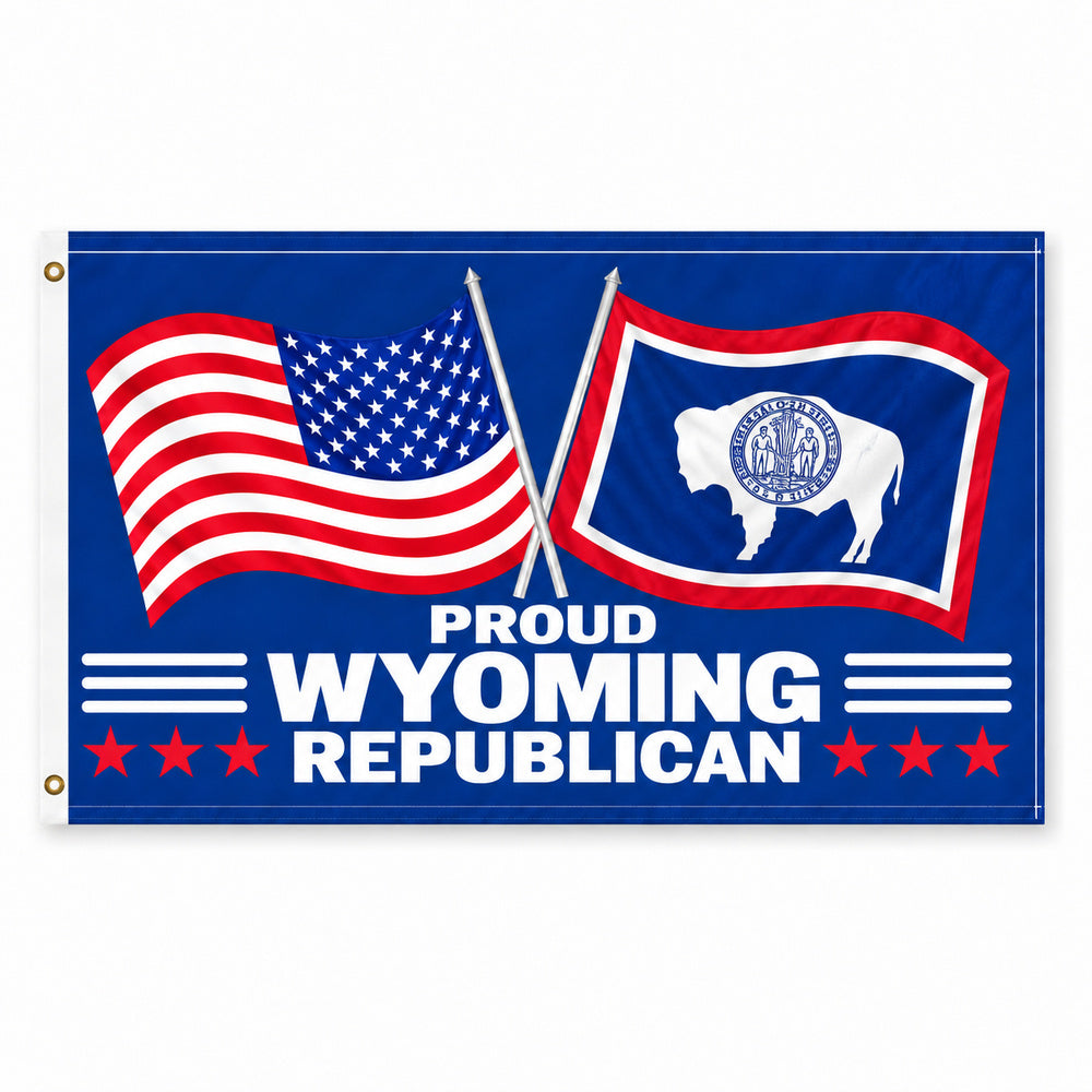 Proud Wyoming Republican Flag 3x5