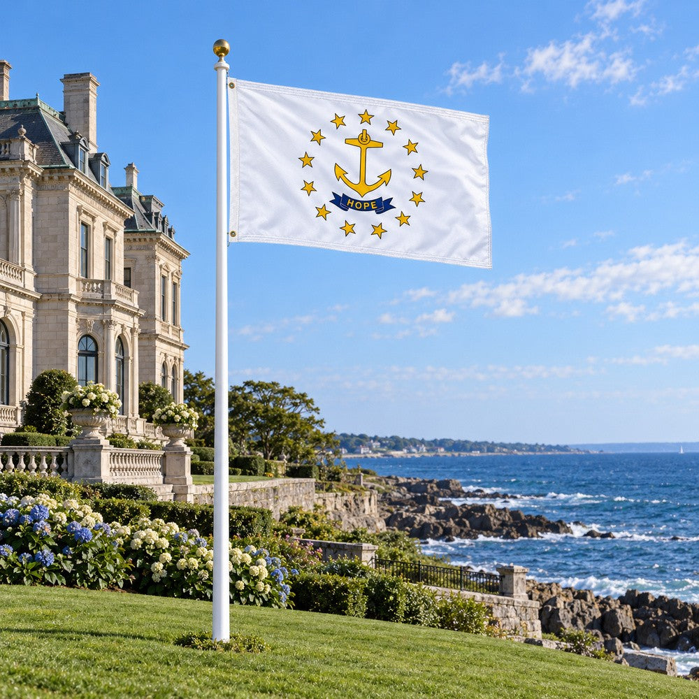 Rhode Island State Flag 3x5 displayed outdoors