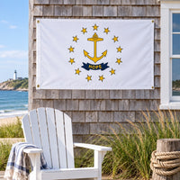 Rhode Island State Flag 3x5 displayed outdoors