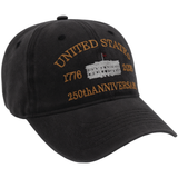 United States 250th Anniversary Charcoal Hat – 1776-2026 White House Embroidered Cap