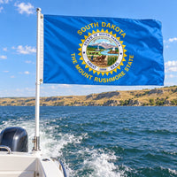 South Dakota State Flag 3x5 displayed outdoors