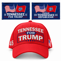 Tennessee Hat + 2 Flags Bundle: embroidered red Tennessee hat, Tennessee 3x5 flag and Proud Tennessee Republican 3x5 flag