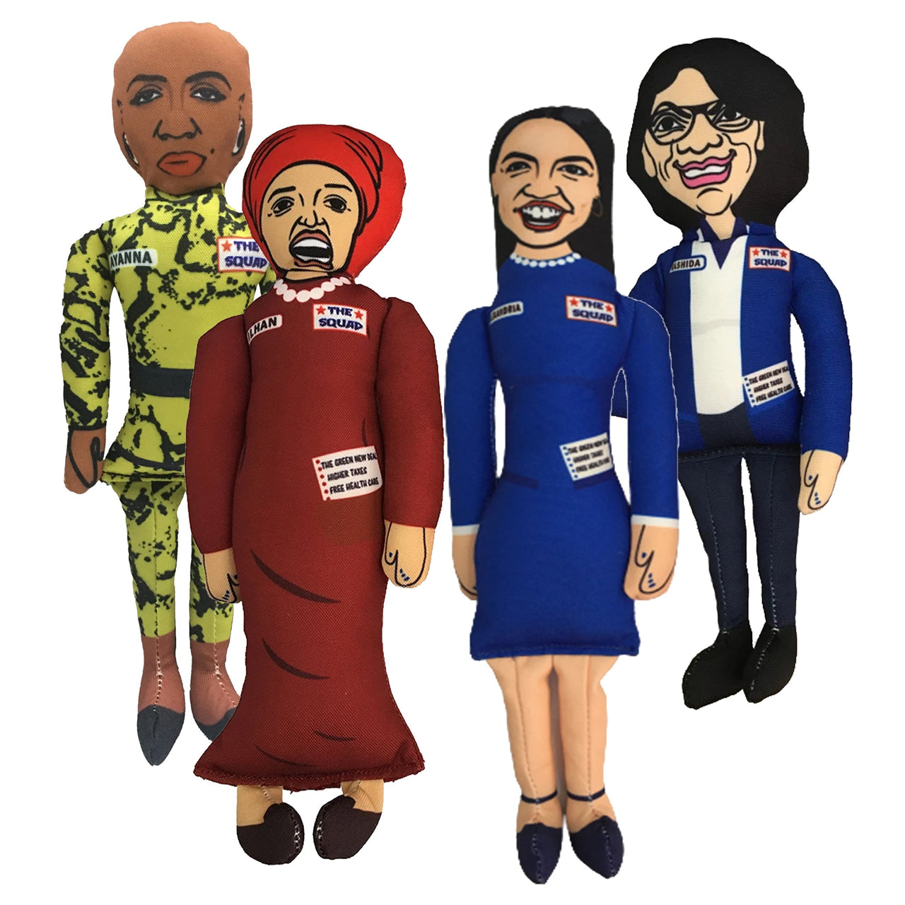 The Squad dog chew toy 4-pack – Ocasio-Cortez, Omar, Tlaib, Pressley