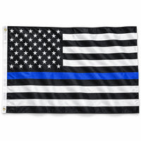 Thin Blue Line American Flag 3x5