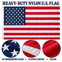 Heavy Duty American Flag and Proud Texas Republican Flag 3x5 2-Pack features and size details