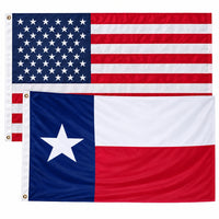 Heavy Duty American Flag and Texas State Flag 3x5 2-Pack