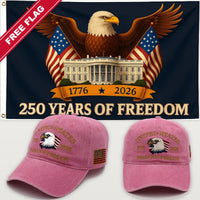 Pink Eagle Hat + Eagle & White House Flag - USA 250th Eagle Hat & Flag Bundle