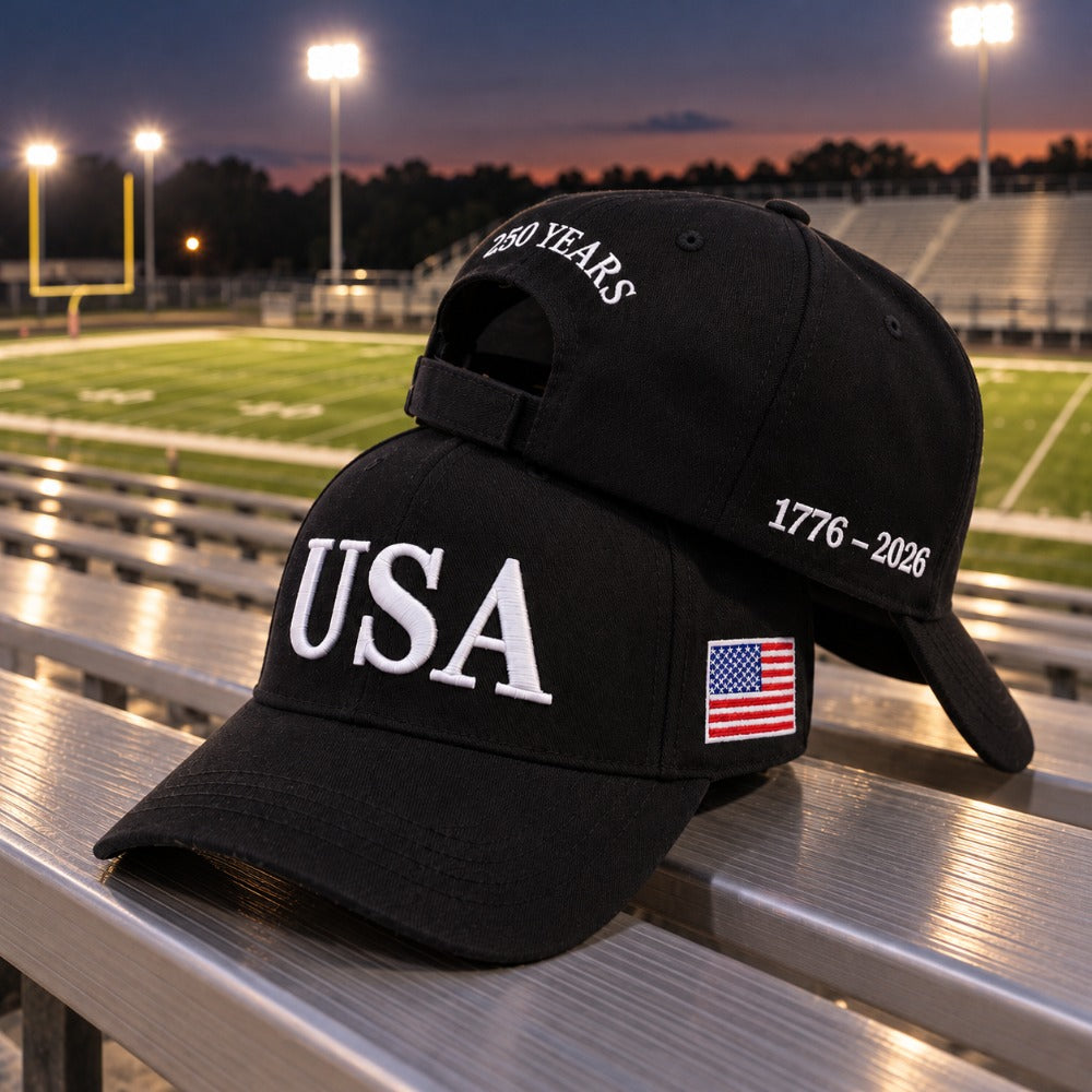 USA 250th Anniversary Embroidered Cap - Black - lifestyle