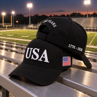 USA 250th Anniversary Embroidered Cap - Black - lifestyle