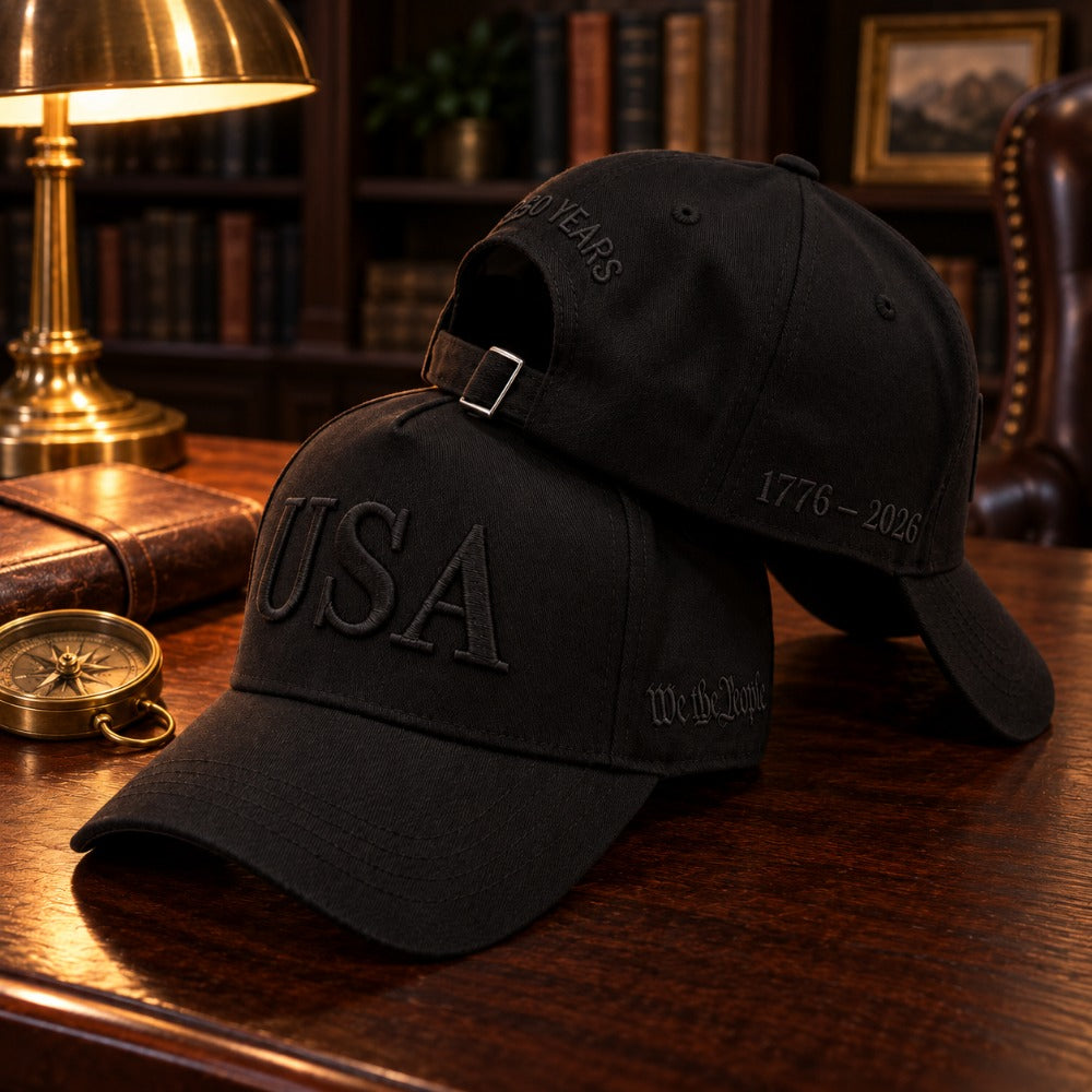USA 250th Anniversary Embroidered Cap - Blacked Out - lifestyle