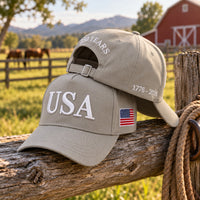 USA 250th Anniversary Embroidered Cap - Light Gray - lifestyle