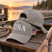 USA 250th Anniversary Embroidered Cap - Light Gray - lifestyle
