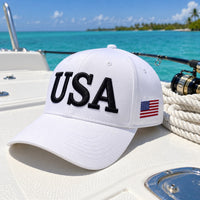 USA 250th Anniversary Embroidered Cap - White - lifestyle