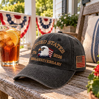 USA 250th Anniversary Eagle Cap - Distressed Charcoal - lifestyle