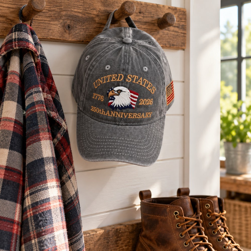 USA 250th Anniversary Eagle Cap - Gray - lifestyle