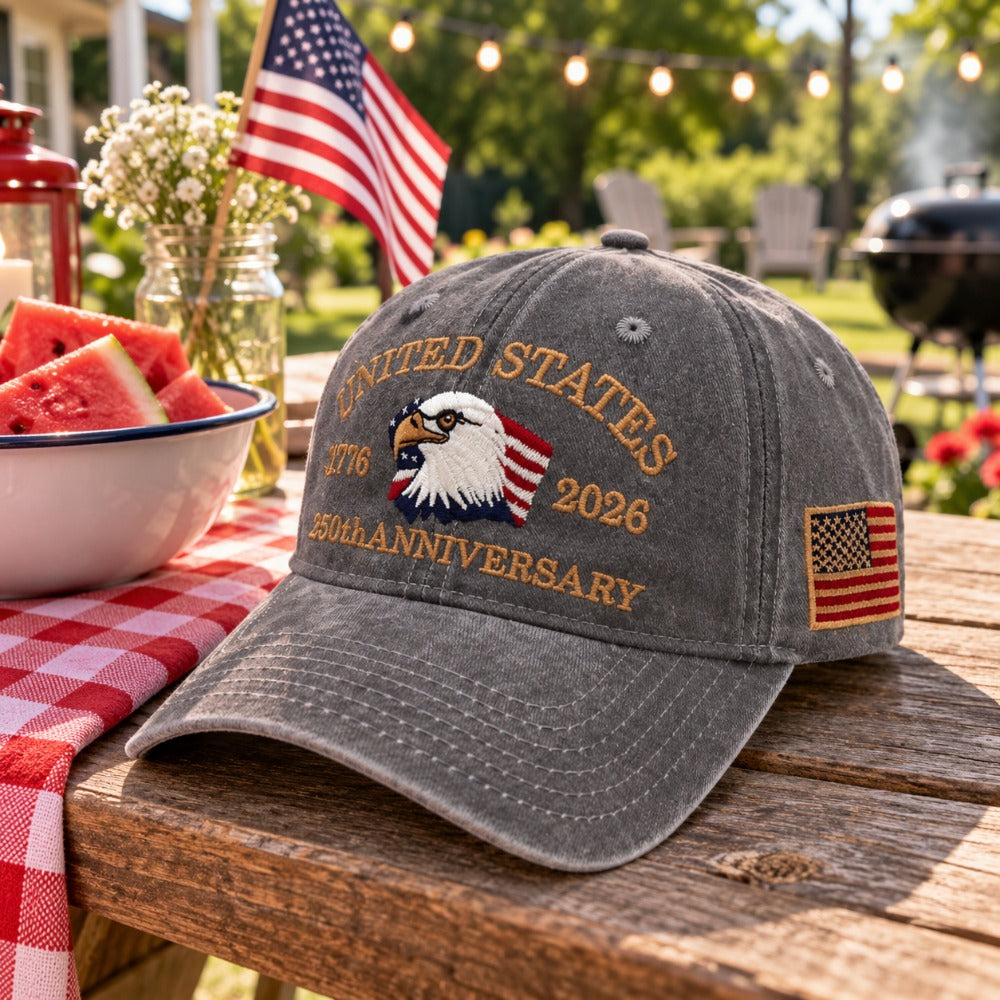 USA 250th Anniversary Eagle Cap - Gray - lifestyle