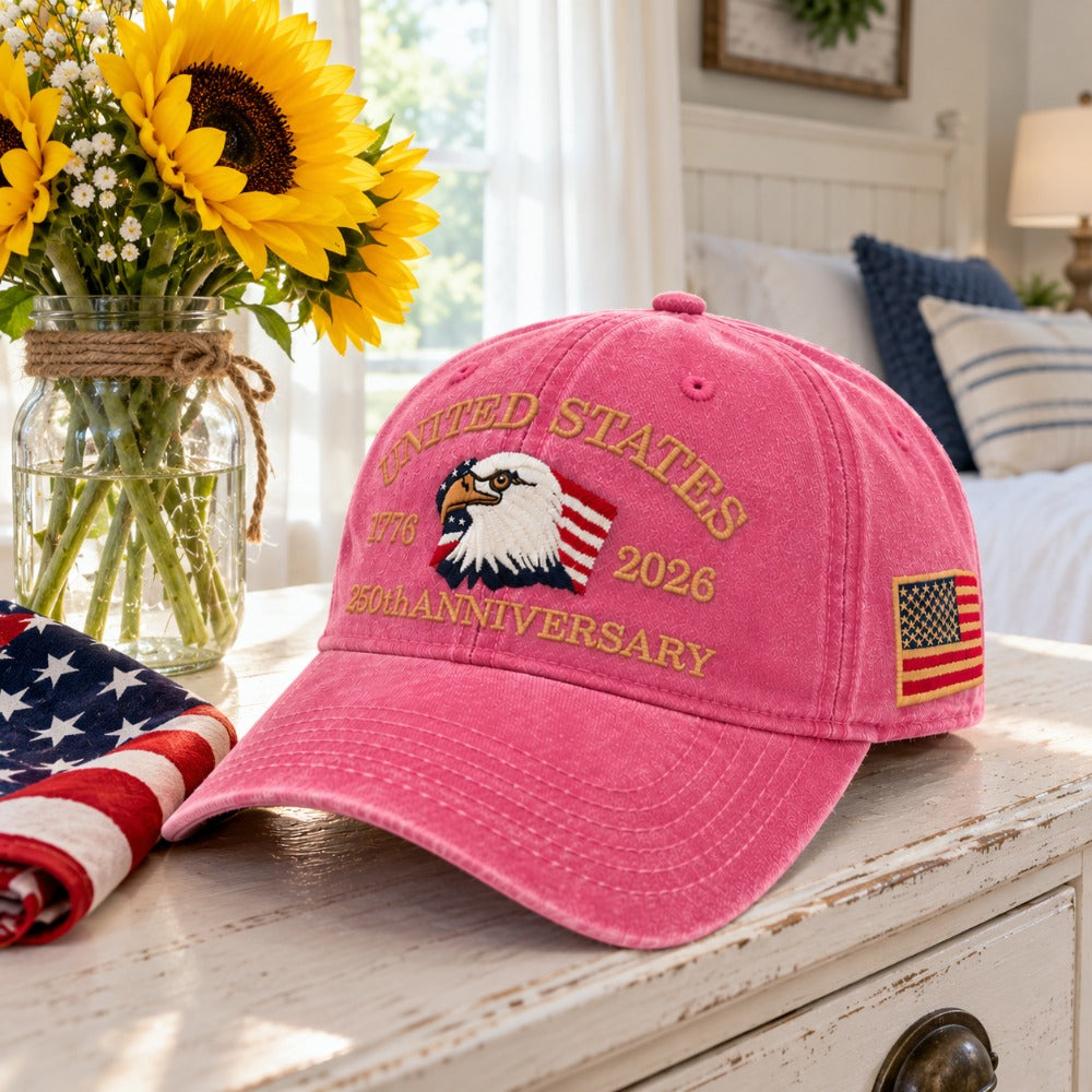 USA 250th Anniversary Eagle Cap - Pink - lifestyle