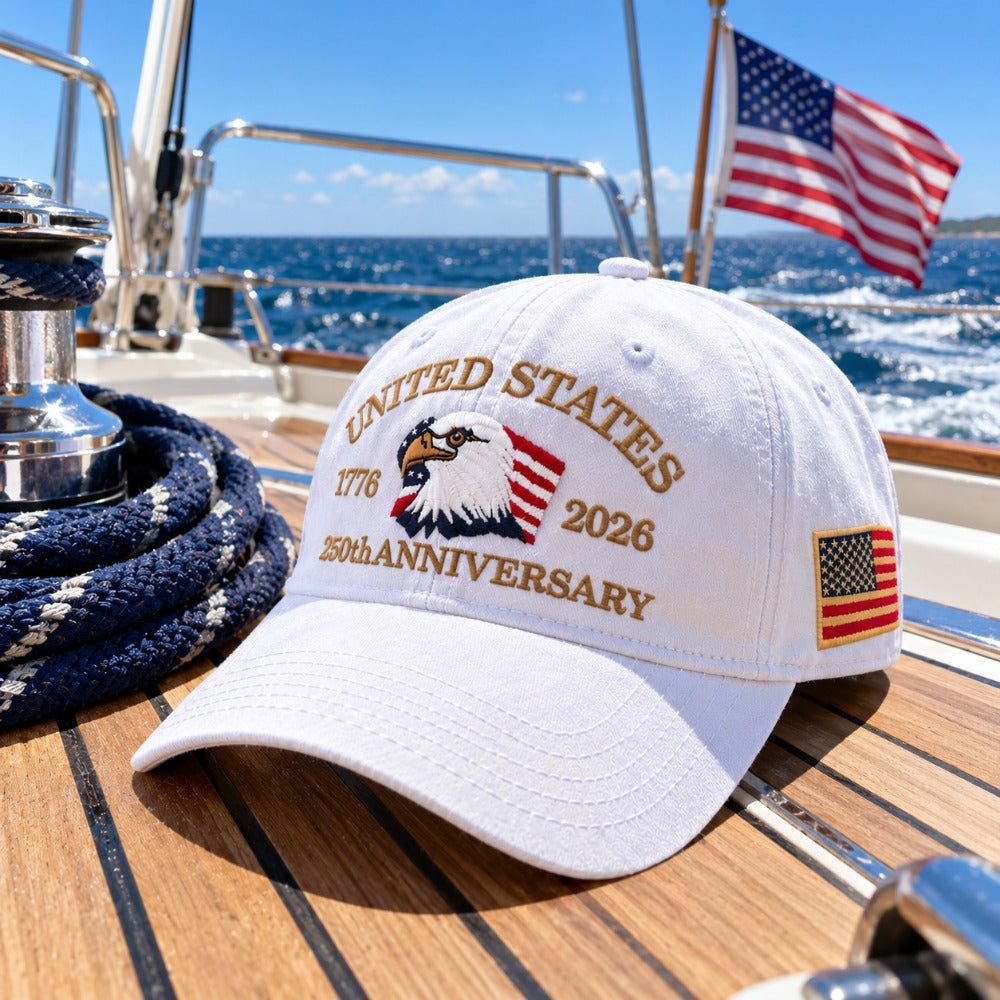 USA 250th Anniversary Eagle Cap - White - lifestyle