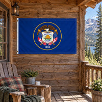 Utah Historic State Flag 3x5 displayed outdoors