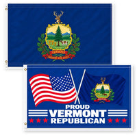 Vermont State Flag and Proud Vermont Republican Flag 3x5 2-Pack