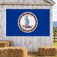 Virginia State Flag 3x5 displayed outdoors