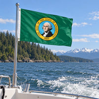 Washington State Flag 3x5 displayed outdoors
