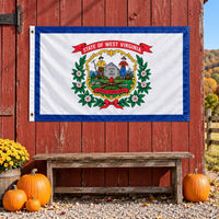 West Virginia State Flag 3x5 displayed outdoors