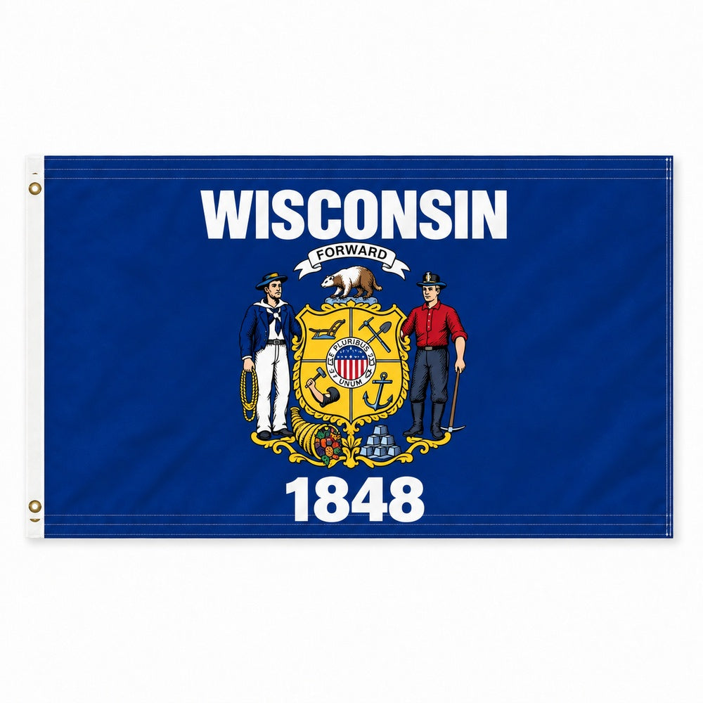 Wisconsin State Flag 3x5