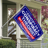 I Identify as Conspiracy Theorist 3 x 5 Flag